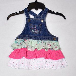 Baby Route 66 Girl's Denim Easter Spring Dress Size 12 Months